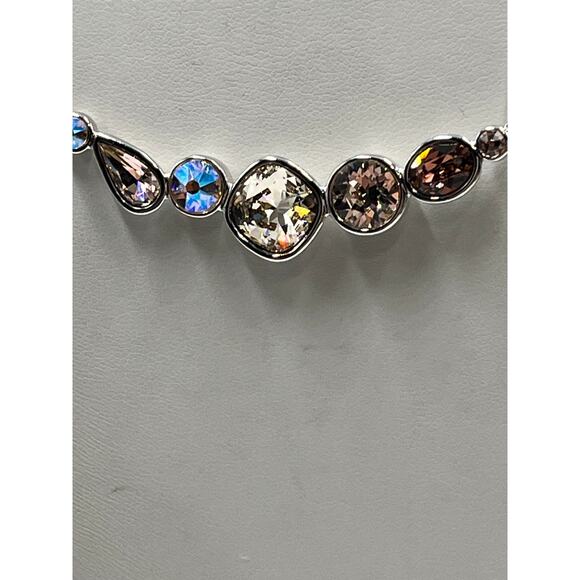 Touchstone Swarovski Crystal Retired Line in The Sand Pink Tan Necklace 1471N - Picture 2 of 9